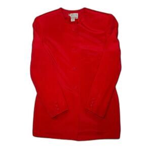 Vintage Episode by Carolyn Wight Freeman Red 100% Silk Blazer Size 4